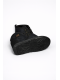 UGG- Bağcıklı Süet Tüylü Kadın Bot - Siyah